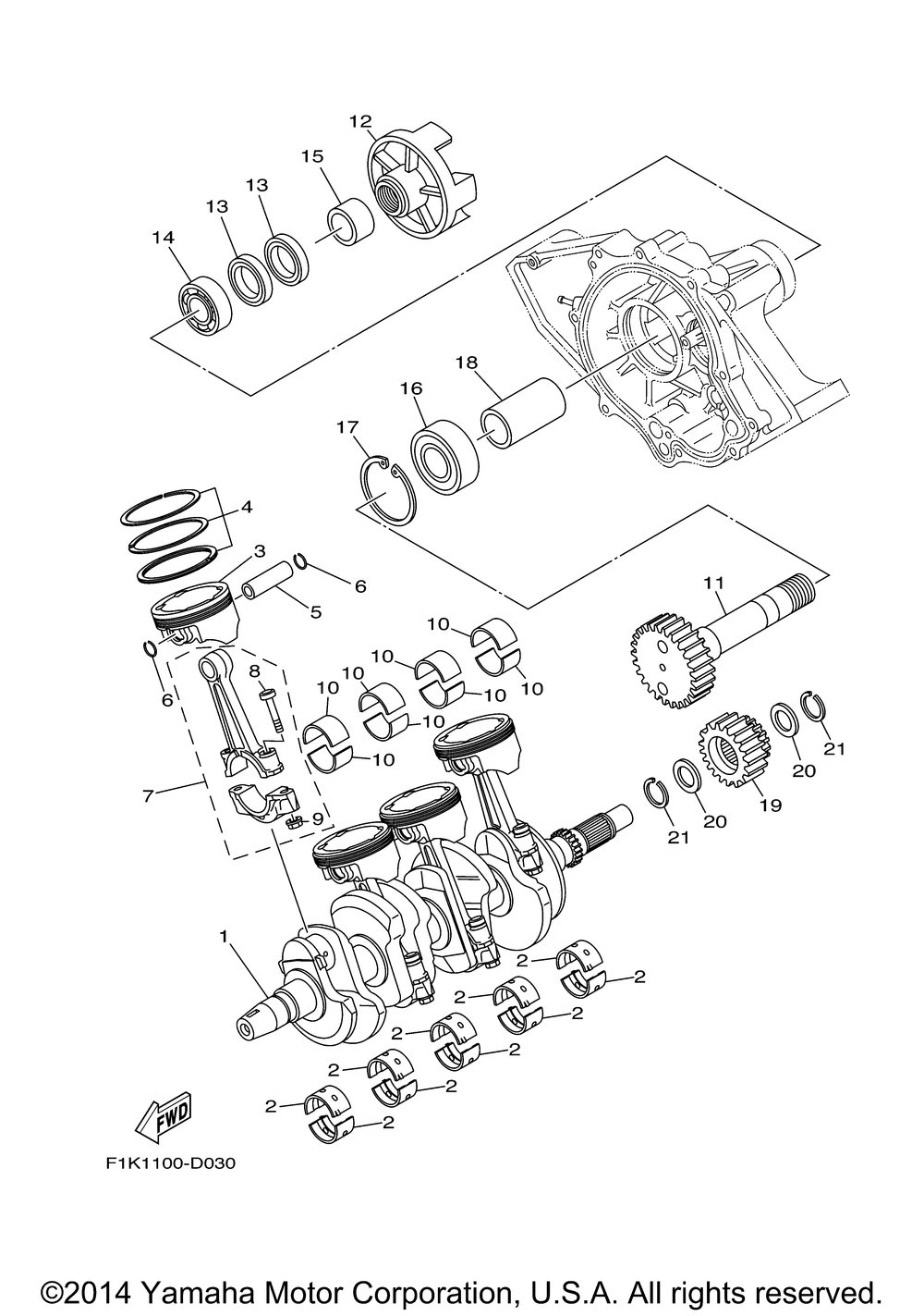 Crankshaft piston