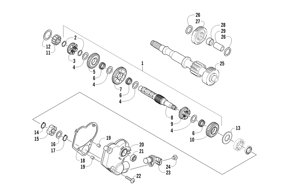 Secondary transmission assembly