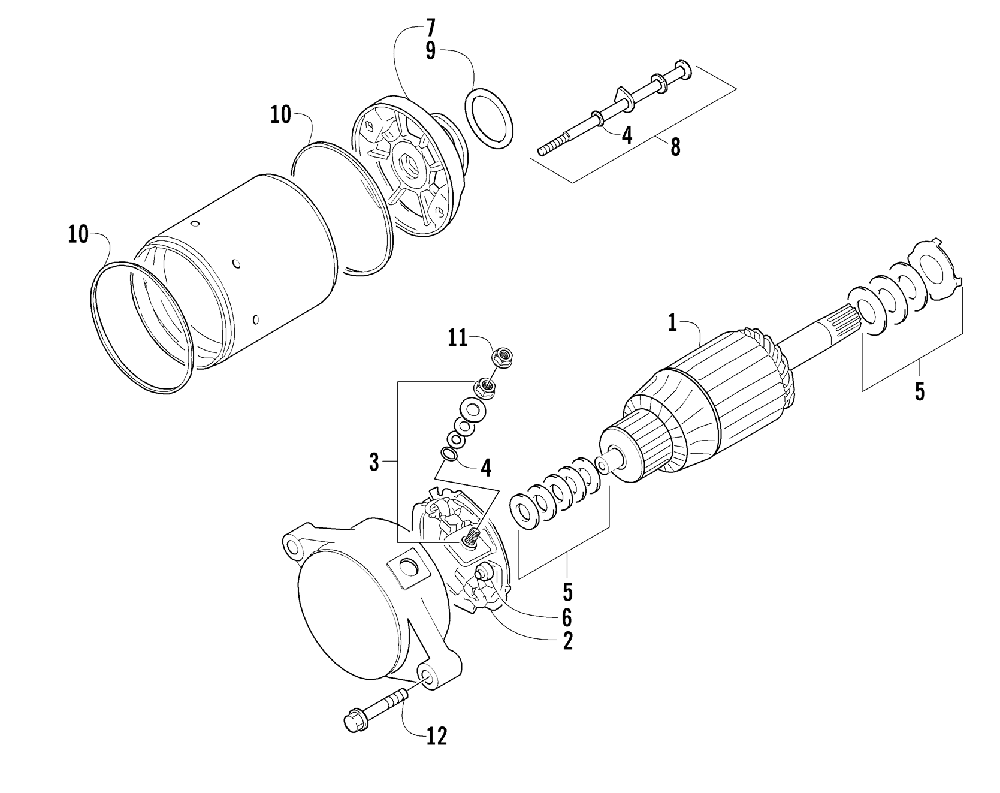 Starter motor assembly