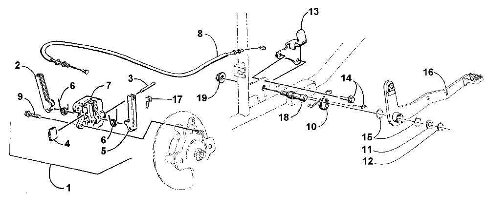 Mechanical brake assembly