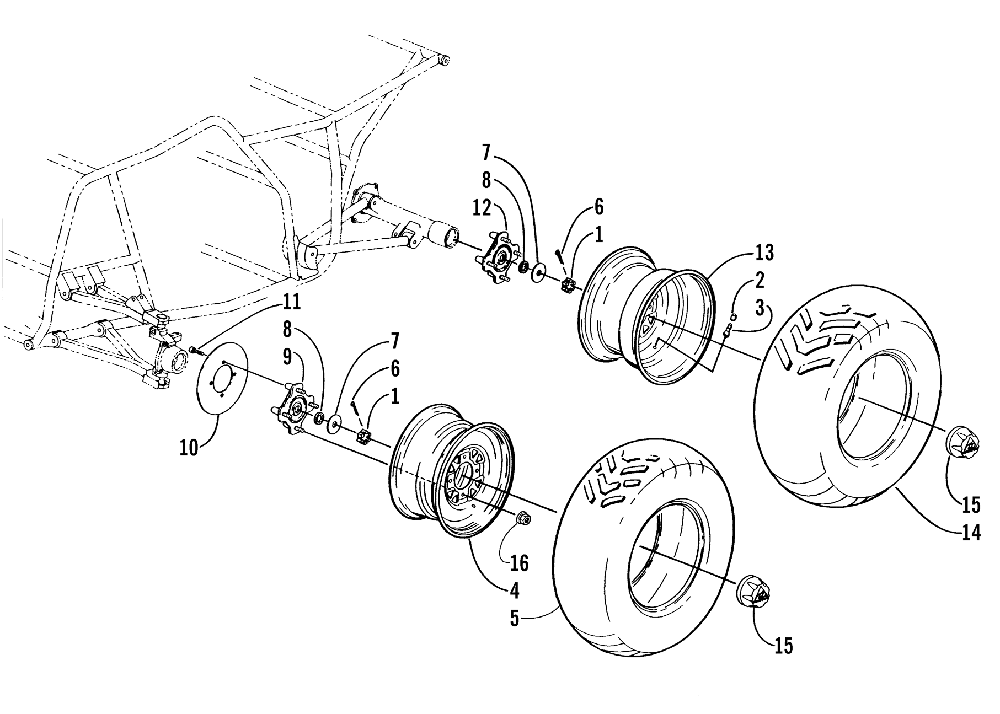 Wheel and tire assembly