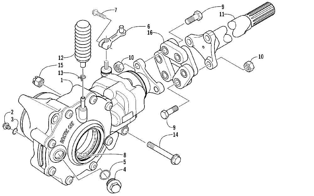 Front differential assembly (4x4)