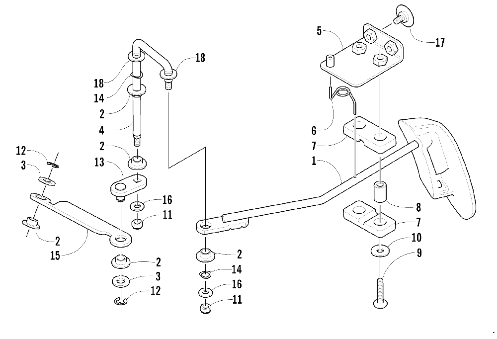 Front drive shift linkage assembly (300 4x4)