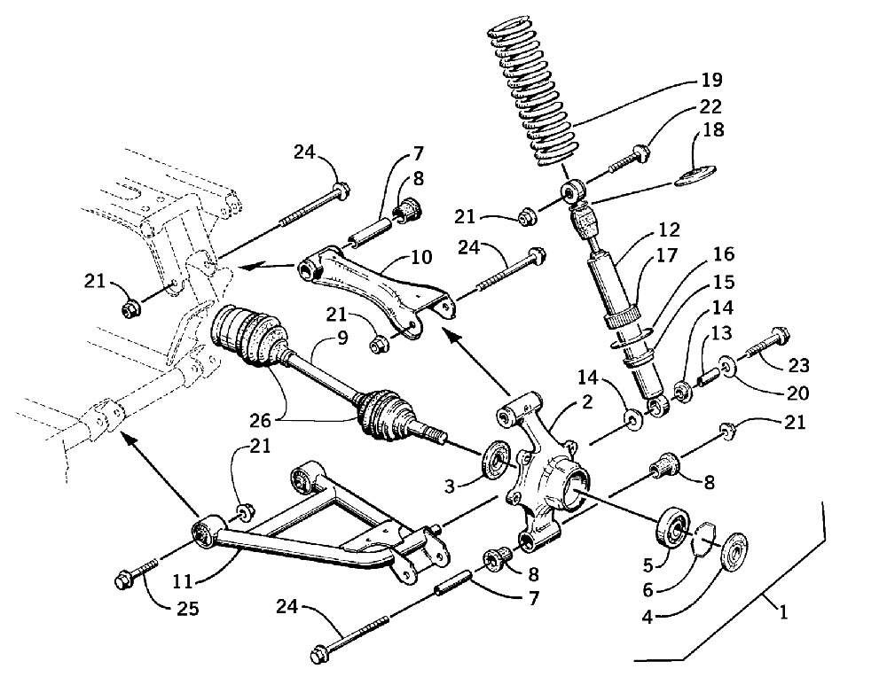 Rear suspension assembly