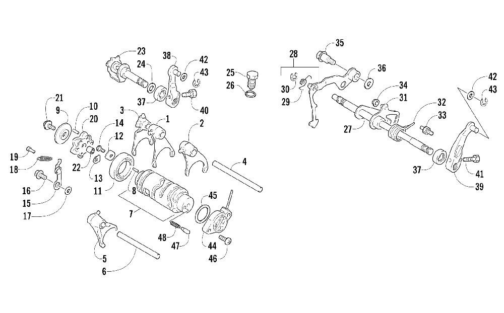 Gear shifting assembly