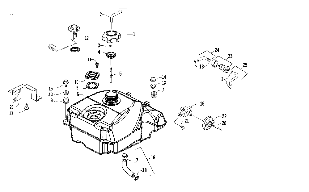 Gas tank assembly