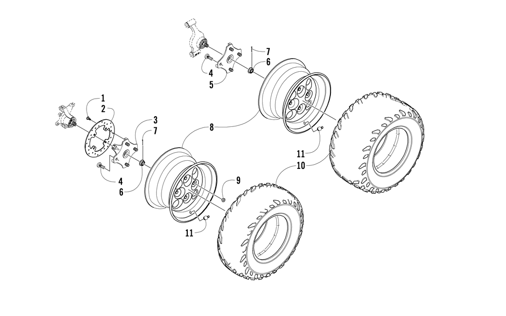 Wheel and tire assembly