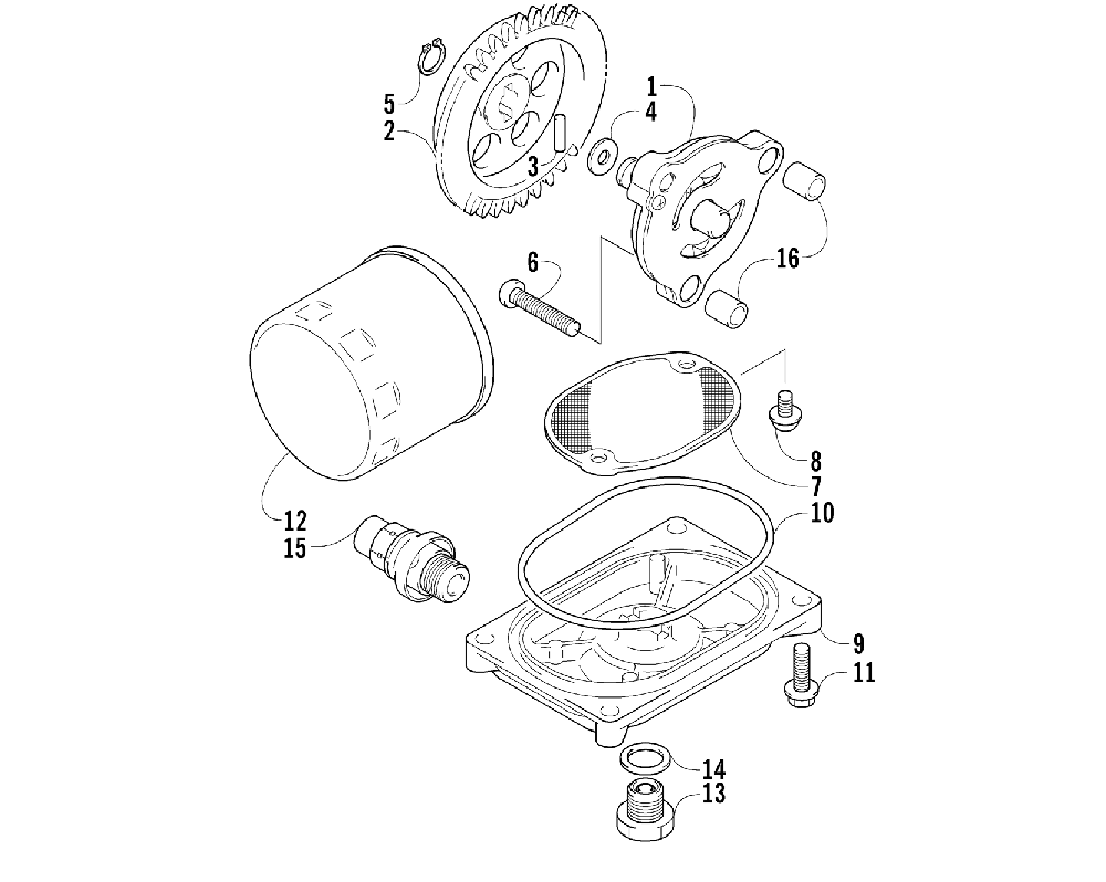 Oil filter_pump assembly