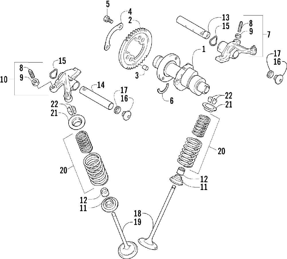 Camshaft_valve assembly