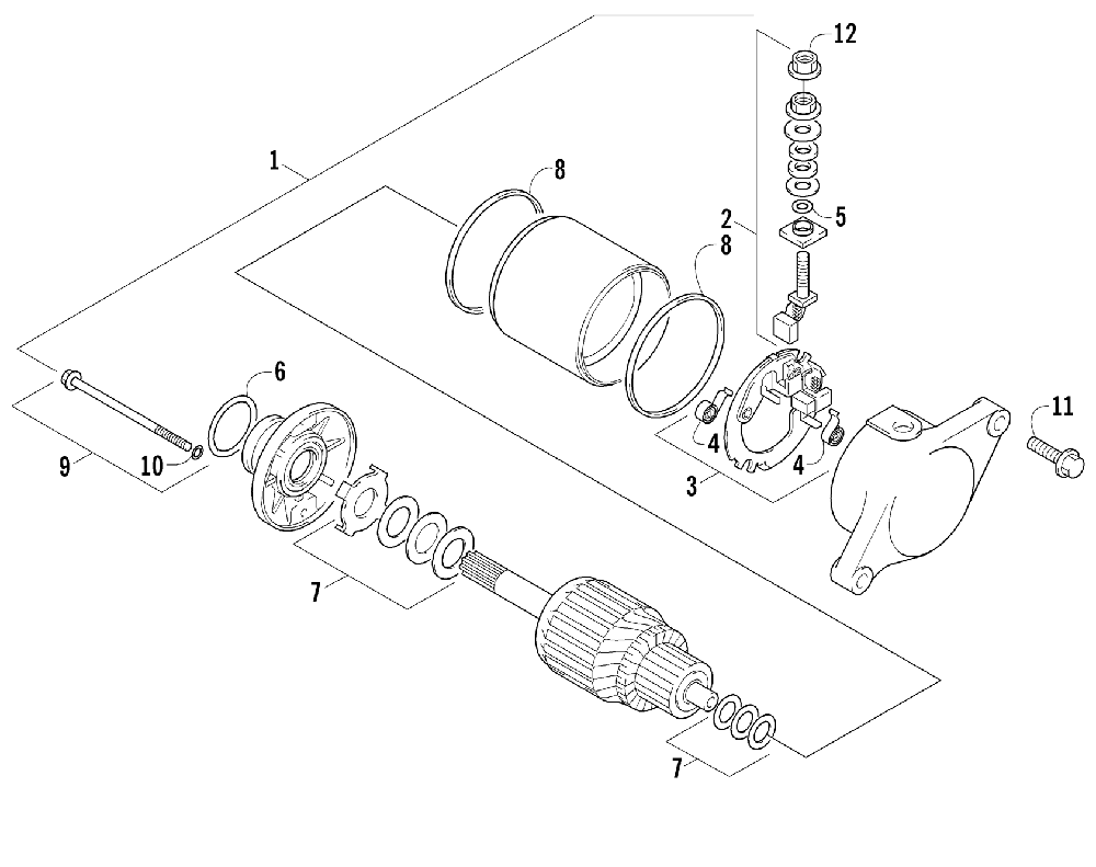 Starter motor assembly