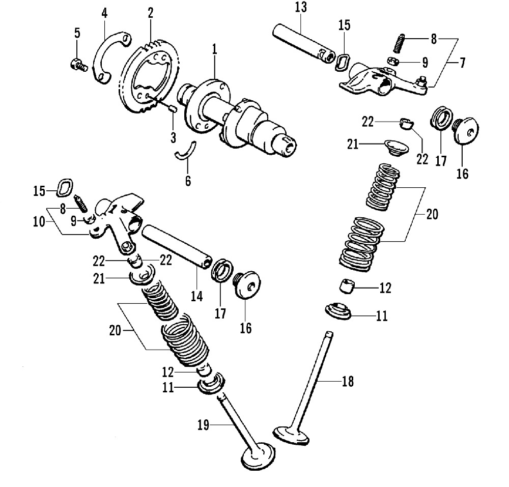 Cam shaft valve assembly