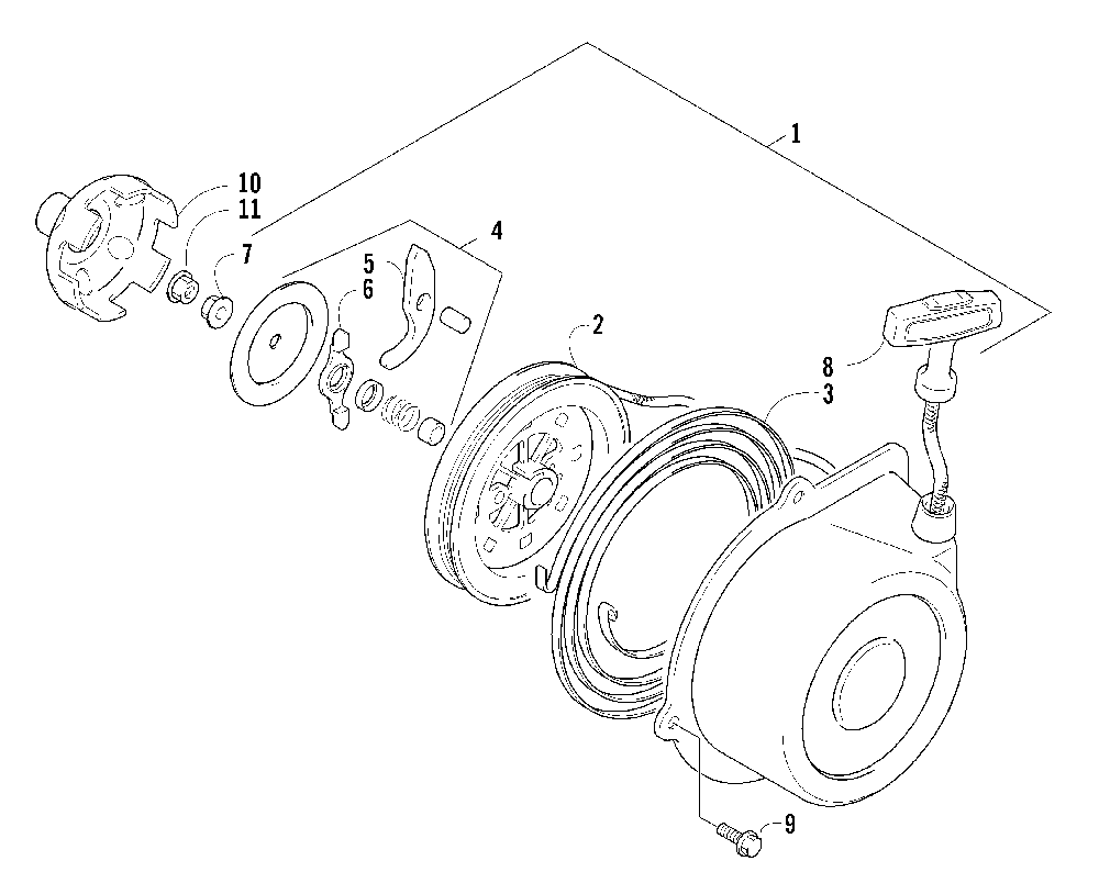 Recoil starter assembly