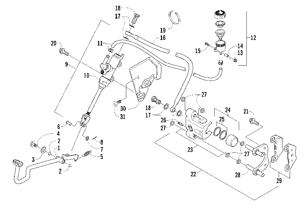 Auxiliary brake assembly