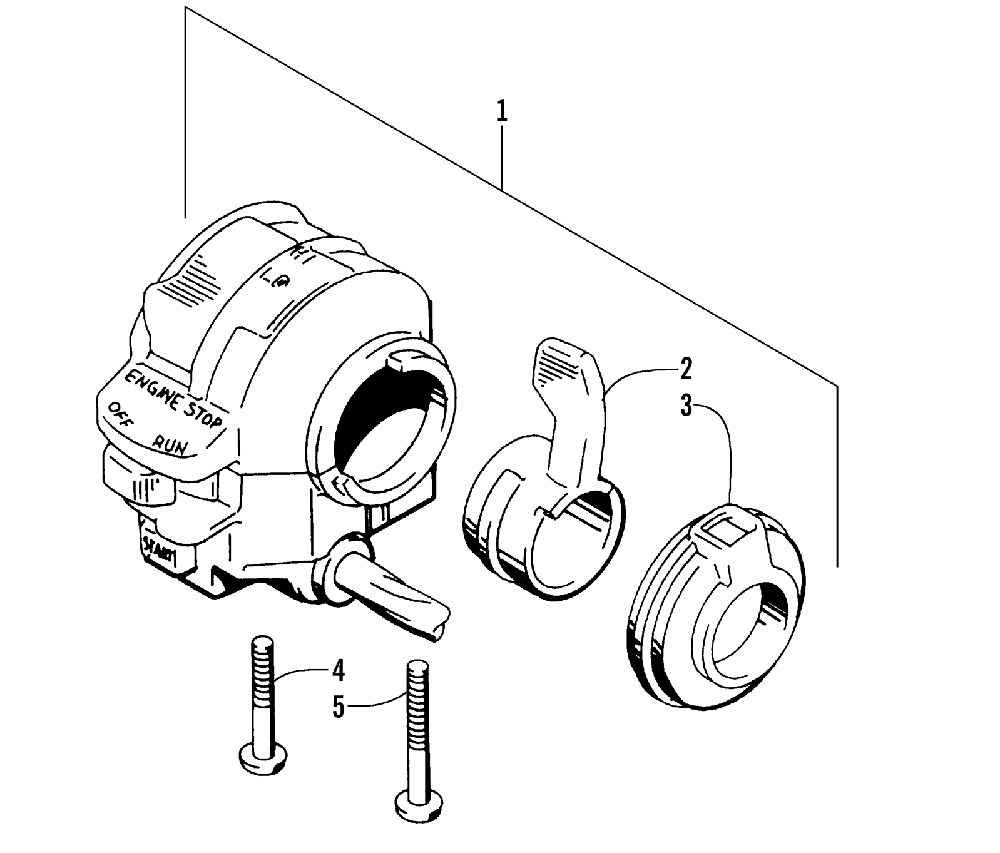 Control switch housing assembly