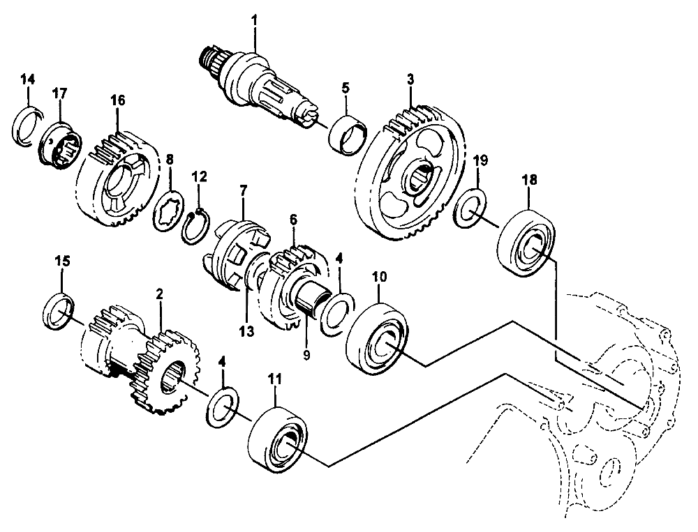 Secondary transmission assembly (4x4)