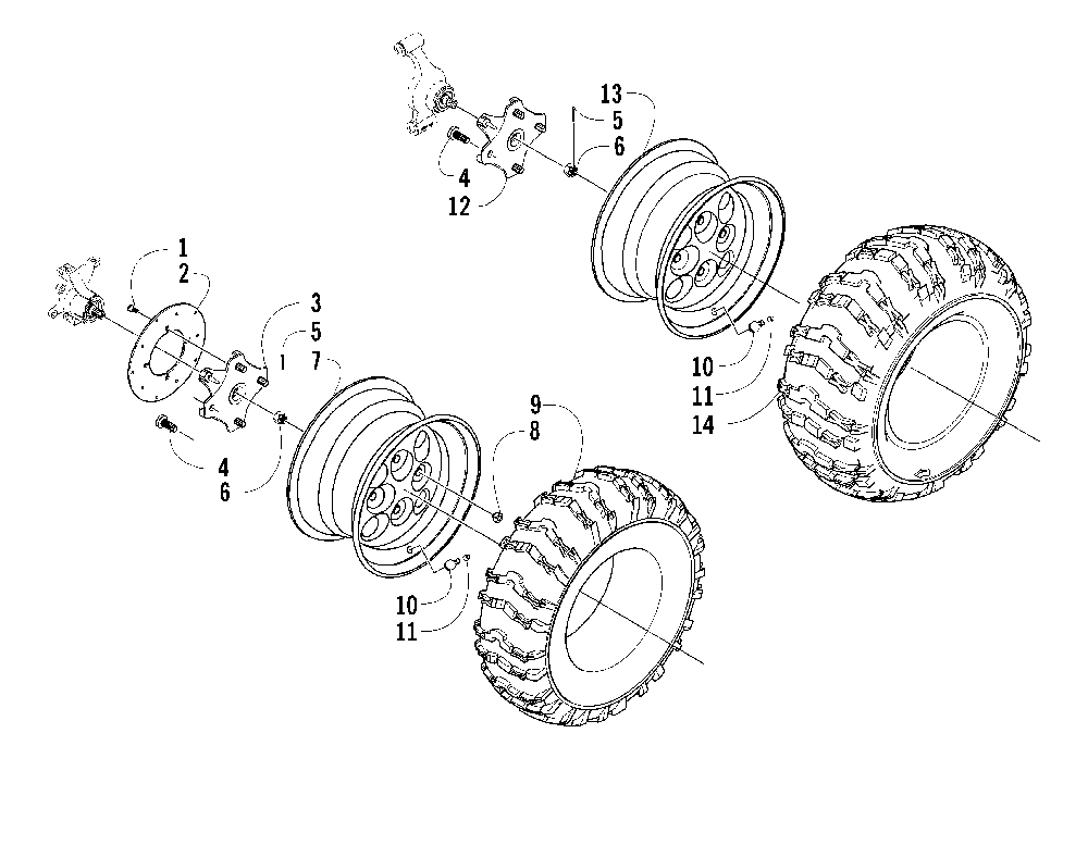 Wheel and tire assembly