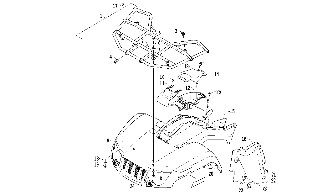 Front body panel assembly (le)