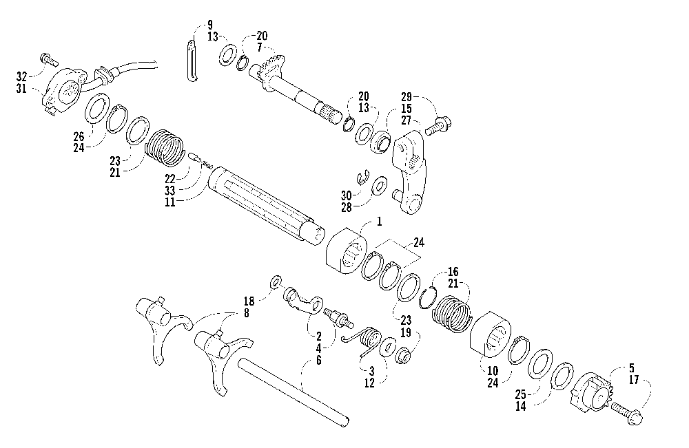 Gear shifting assembly