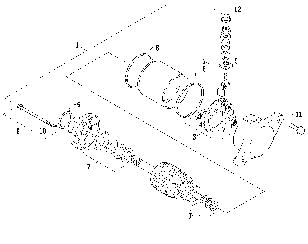 Starter motor assembly