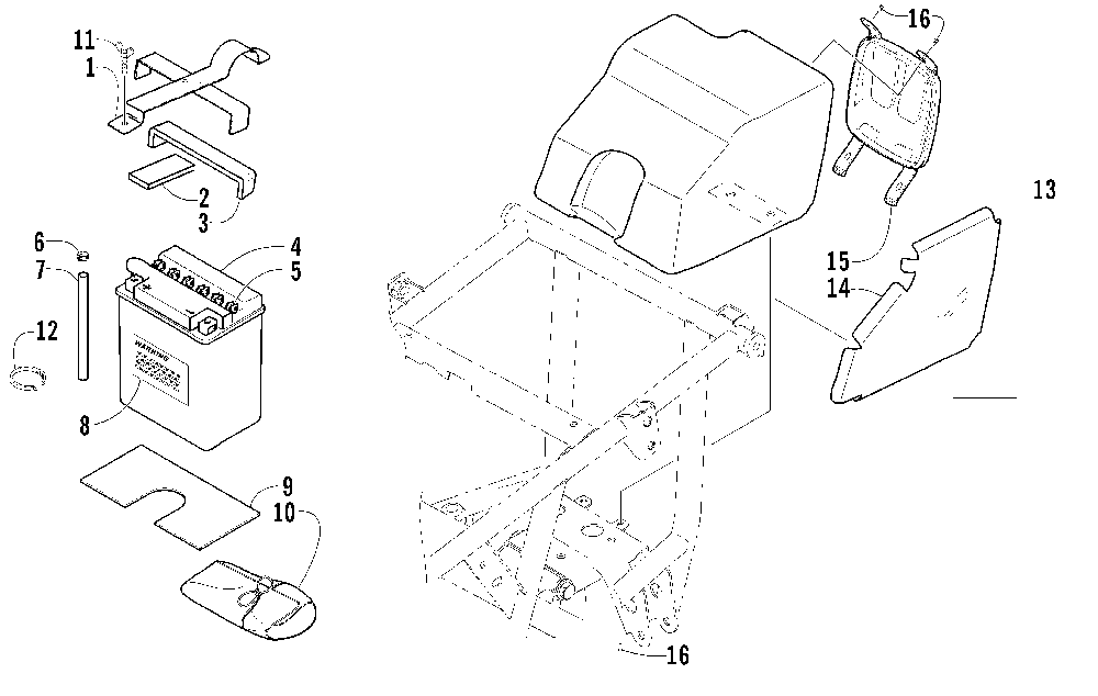 Storage box and battery assembly