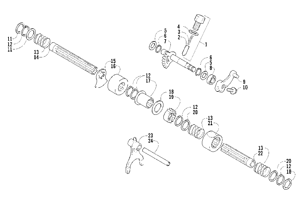 Secondary shifting assembly