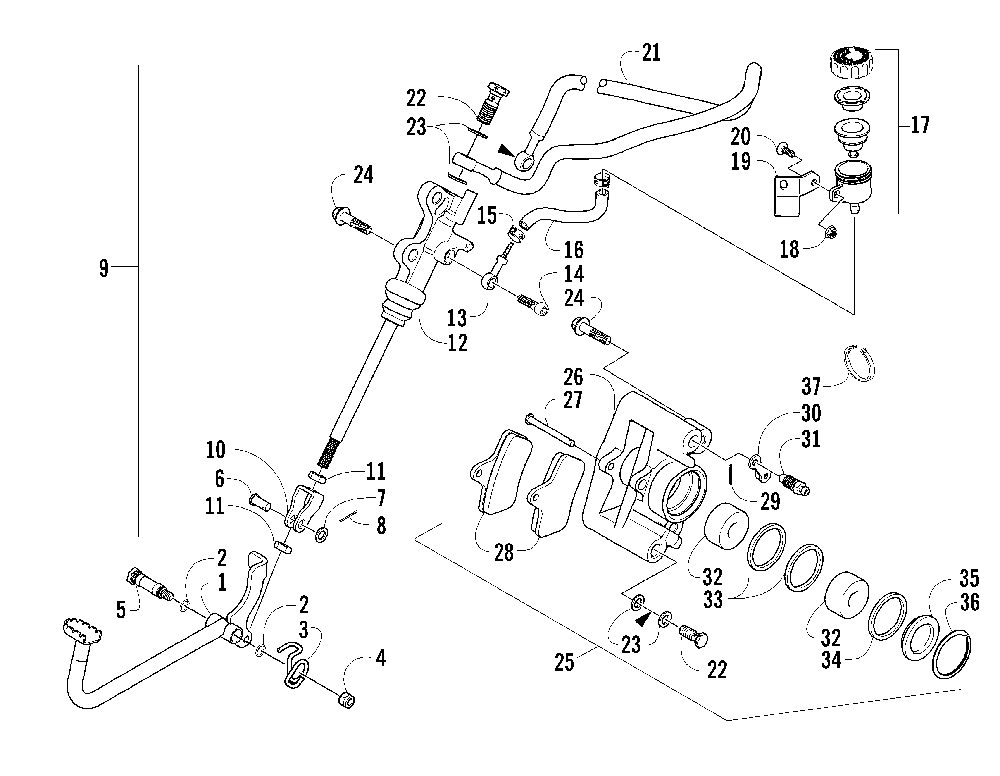 Auxiliary brake assembly