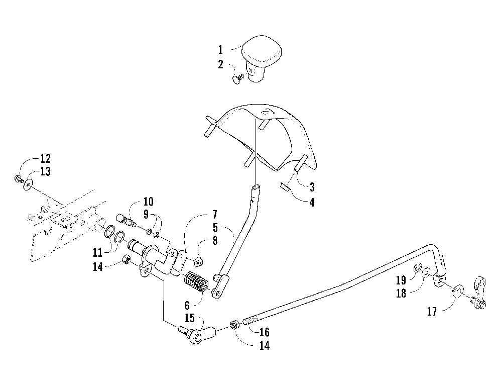 Reverse shift lever assembly