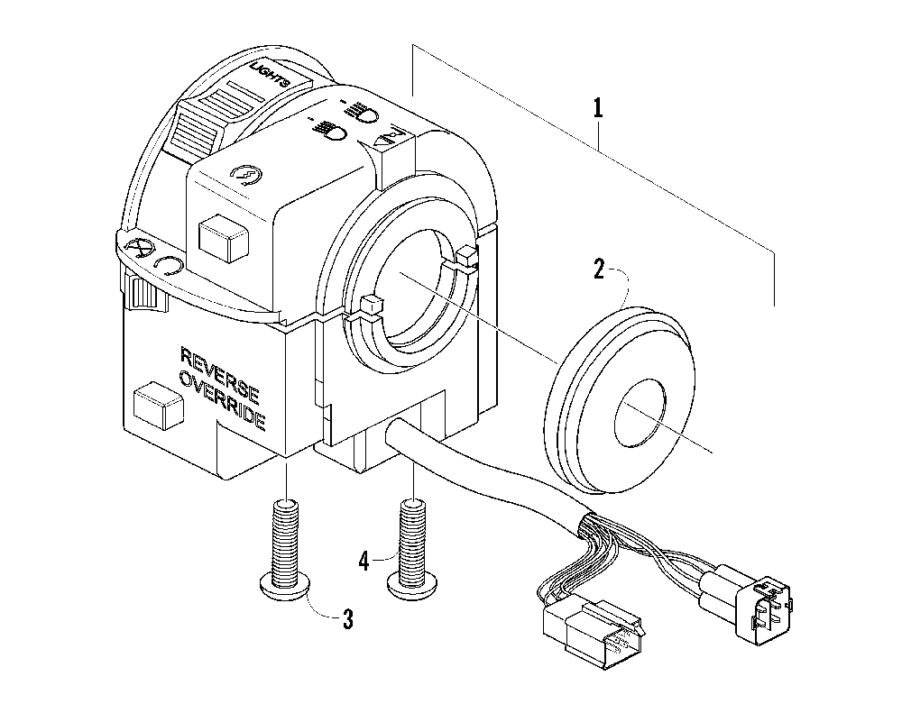 Control switch housing assembly