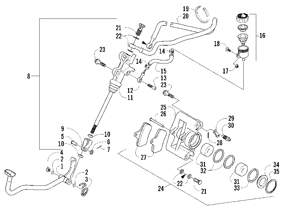 Auxiliary brake assembly