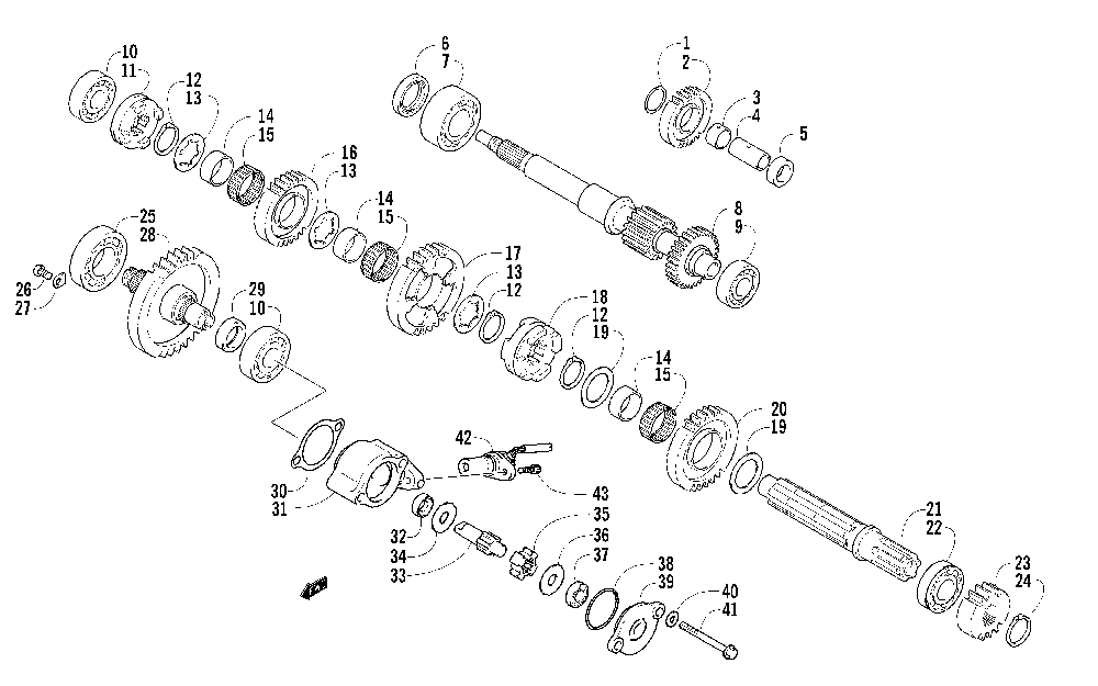 Secondary transmission assembly