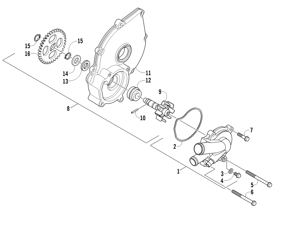 Water pump assembly