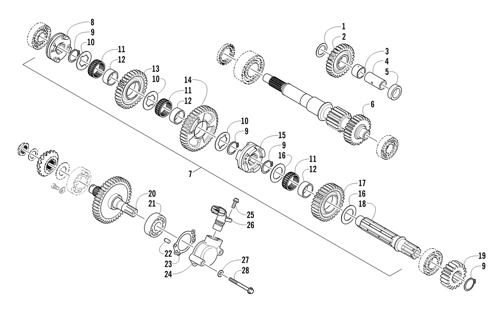 Secondary transmission assembly