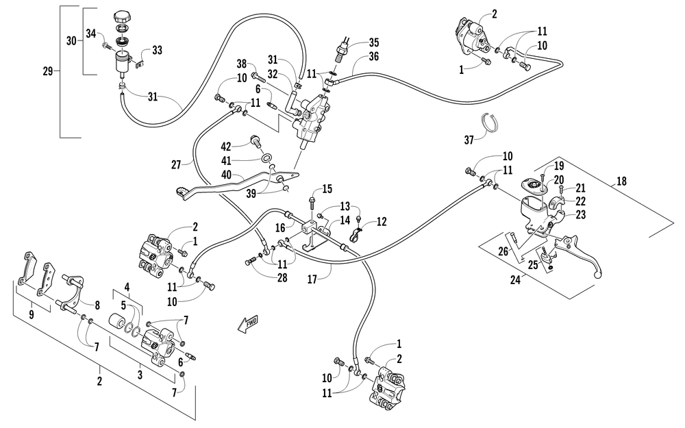 Hydraulic brake assembly