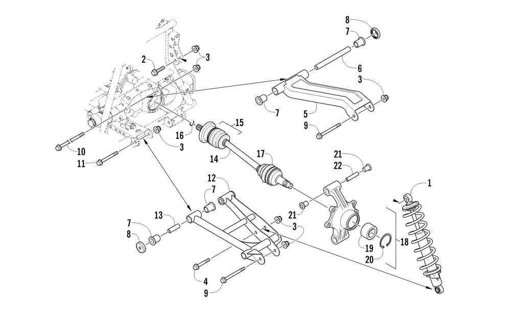 Rear suspension assembly