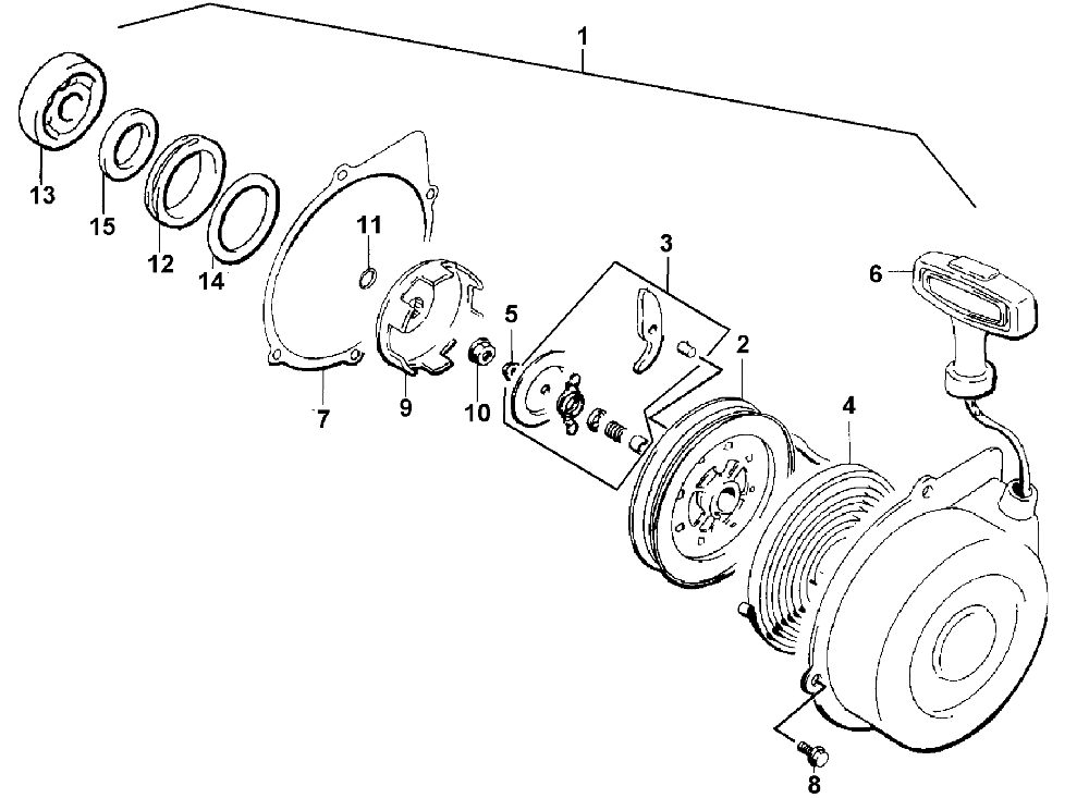 Recoil starter assembly