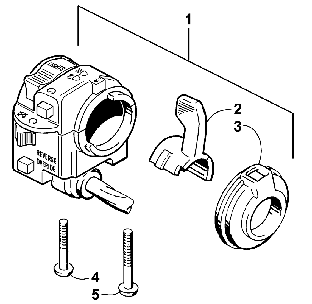 Control switch housing assembly
