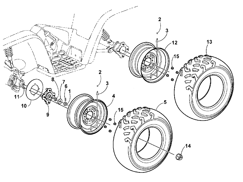 Wheel and tire assembly