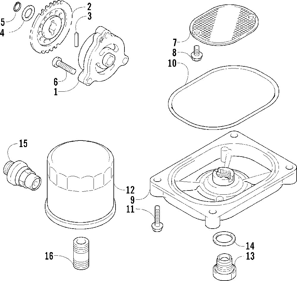 Oil filter_pump assembly