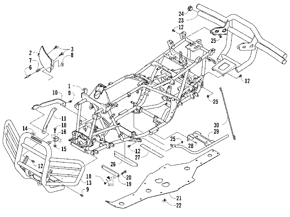 Frame and related parts (le)