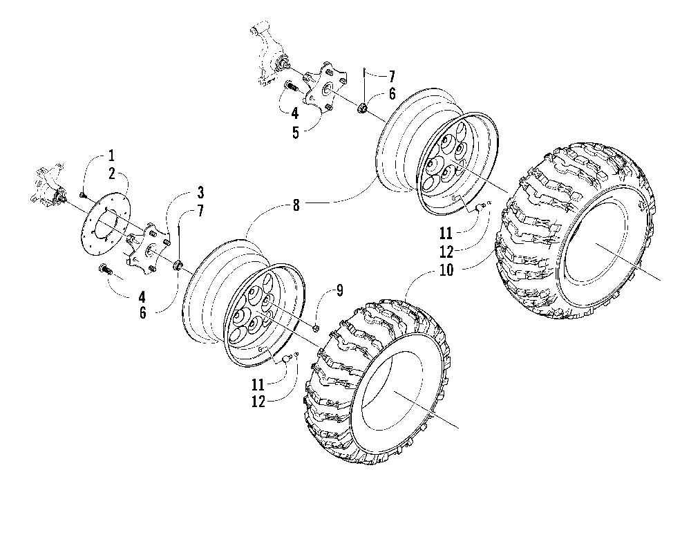 Wheel and tire assembly