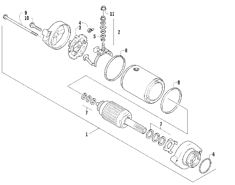 Starter motor assembly