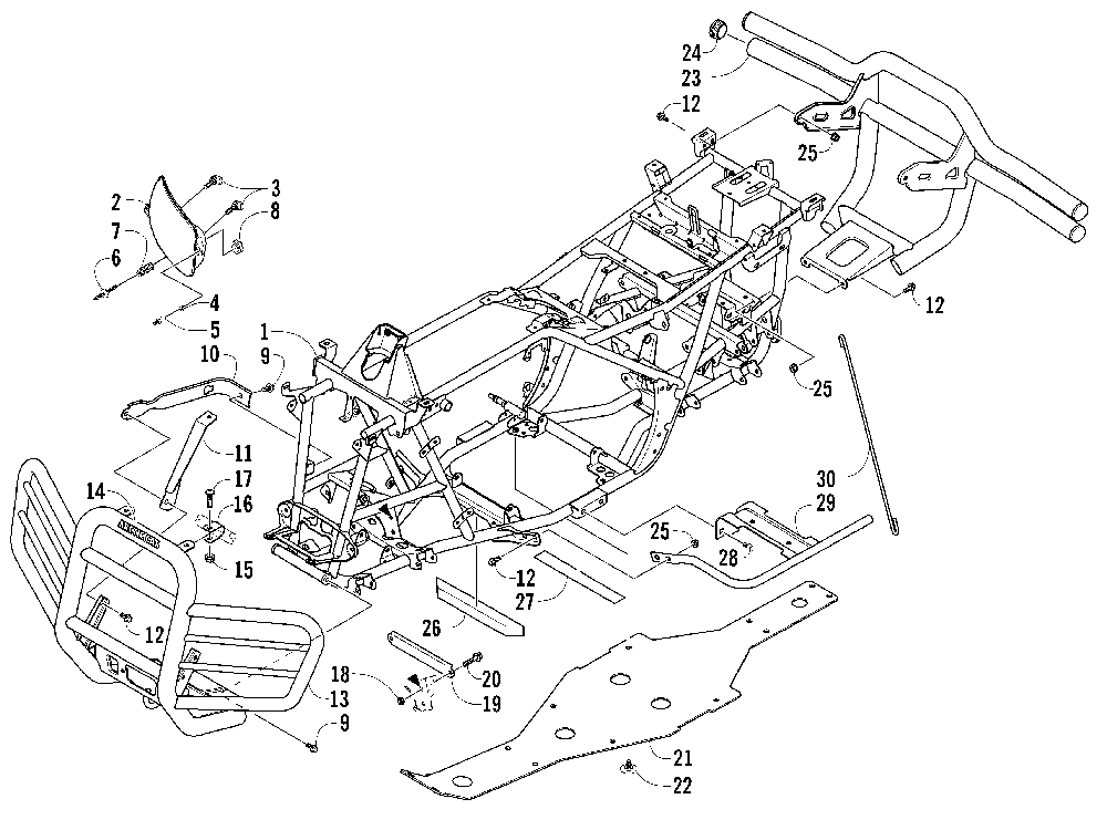 Frame and related parts (le)