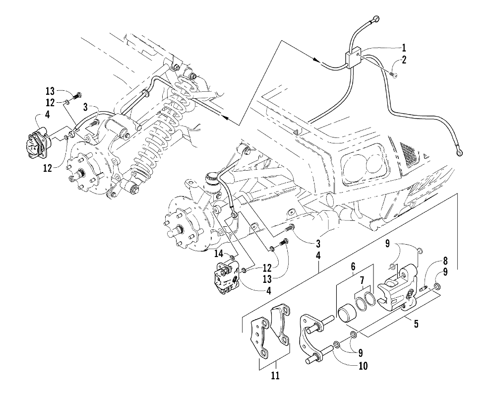 Hydraulic brake assembly