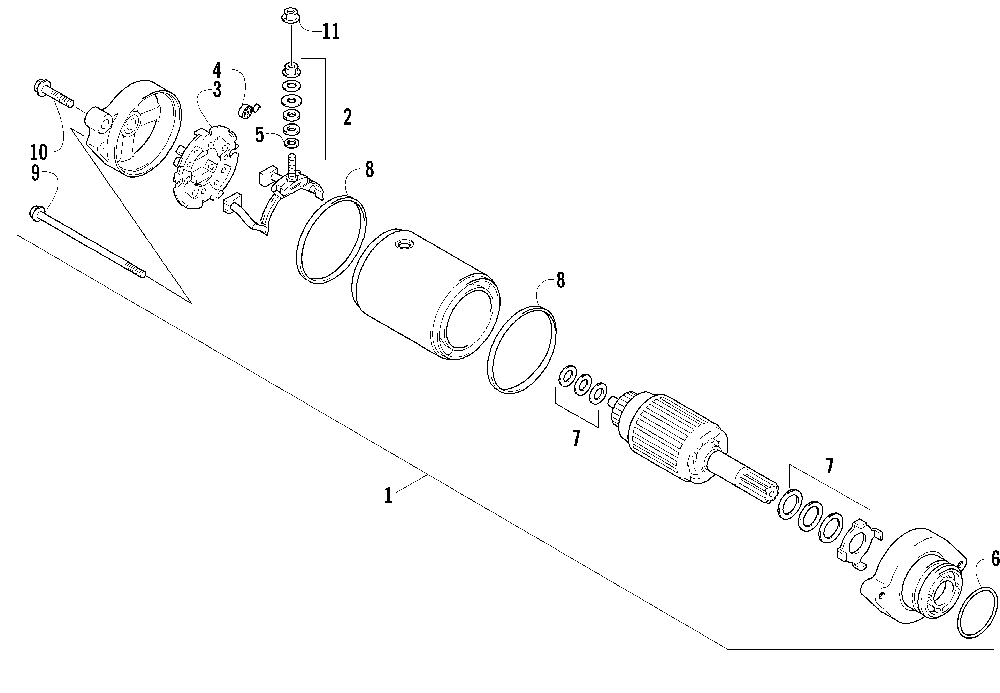 Starter motor assembly