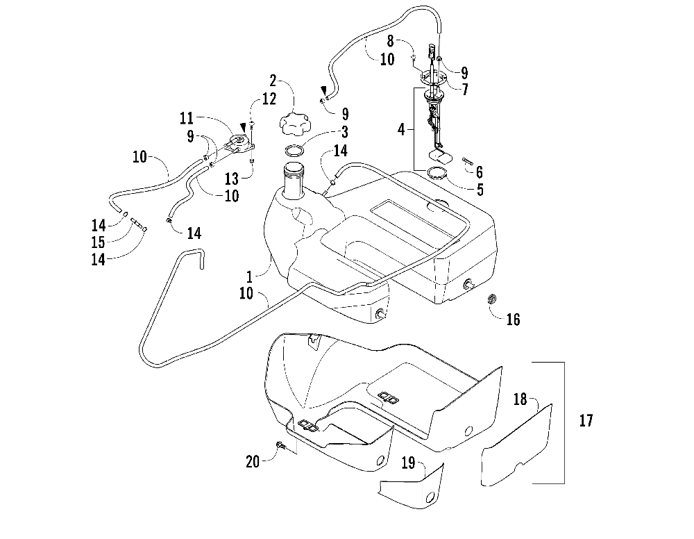 Gas tank assembly