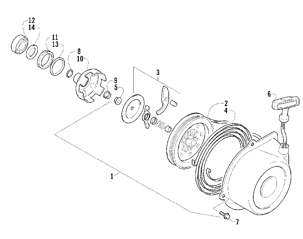 Recoil starter assembly