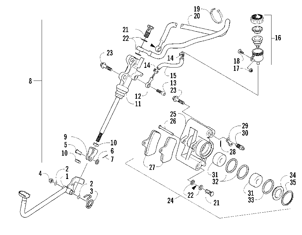 Auxiliary brake assembly