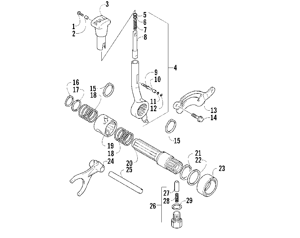 Hi_low shifter assembly