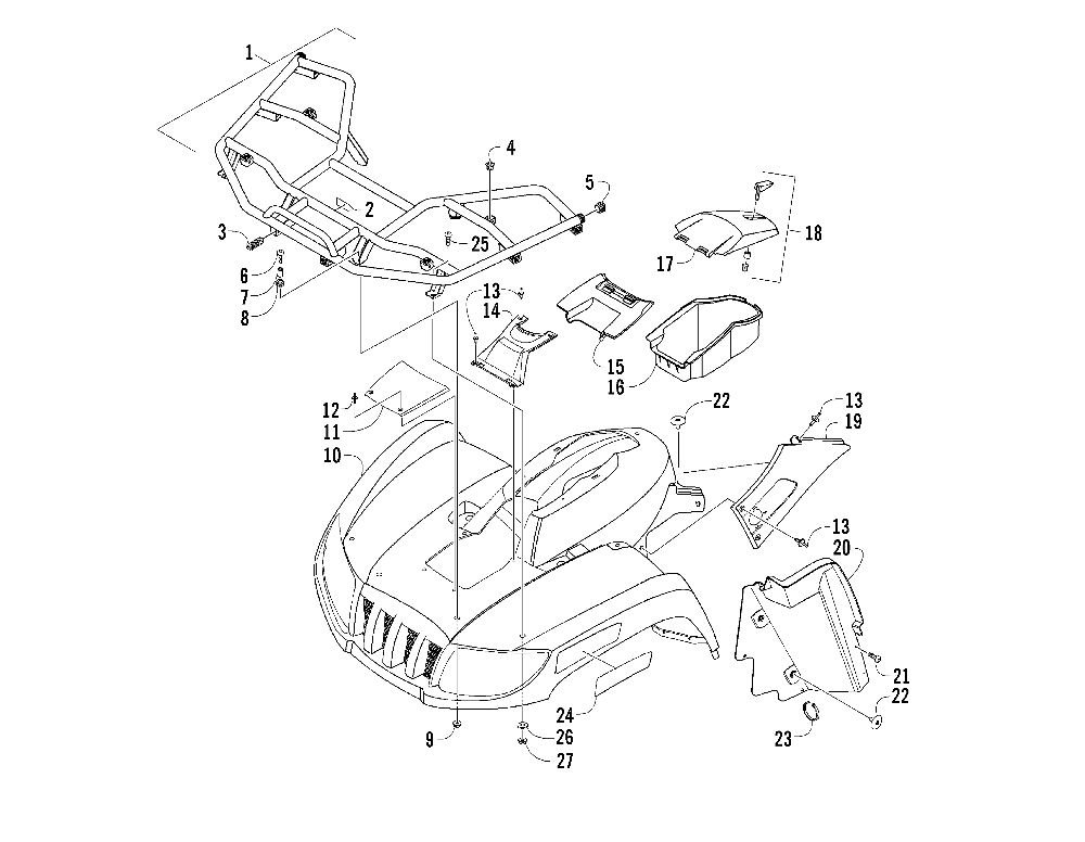 Front body panel assembly