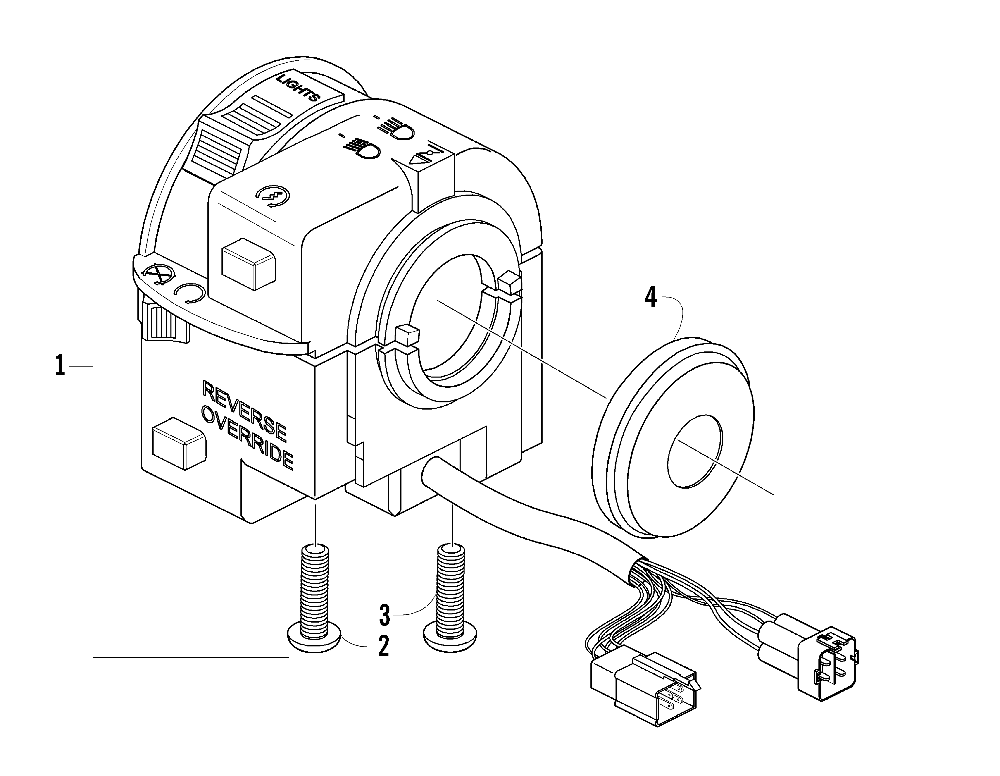 Control switch housing assembly